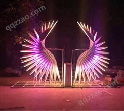 互动体感翅膀网红新年灯光亮化天使之翼景区商场活动暖场道具定制
