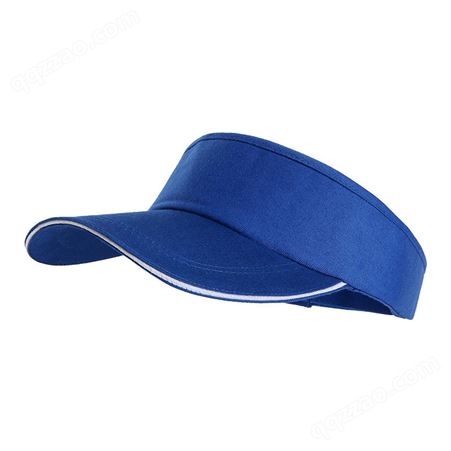 涤棉空顶太阳帽魔术贴帽子订制防紫外线吸汗透气旅游印logo字