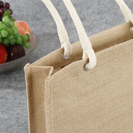 厂家供应 时尚创意麻布手提袋 商场超市购物红酒包装袋定制可印logo