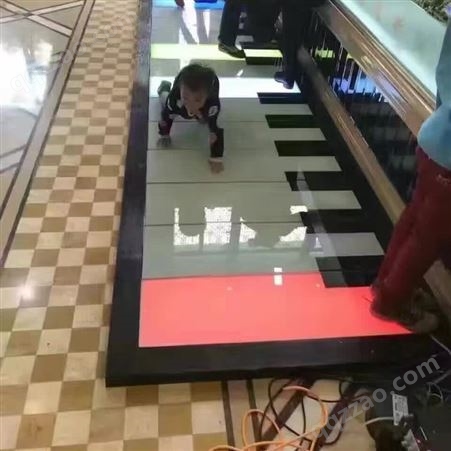 地板钢琴出租-脚踩地面钢琴价格-LED互动钢琴直销