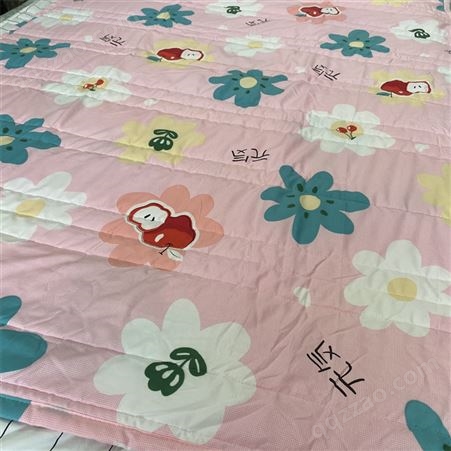春笛床上用品夏季全棉空调被 粉色学生被可加厚